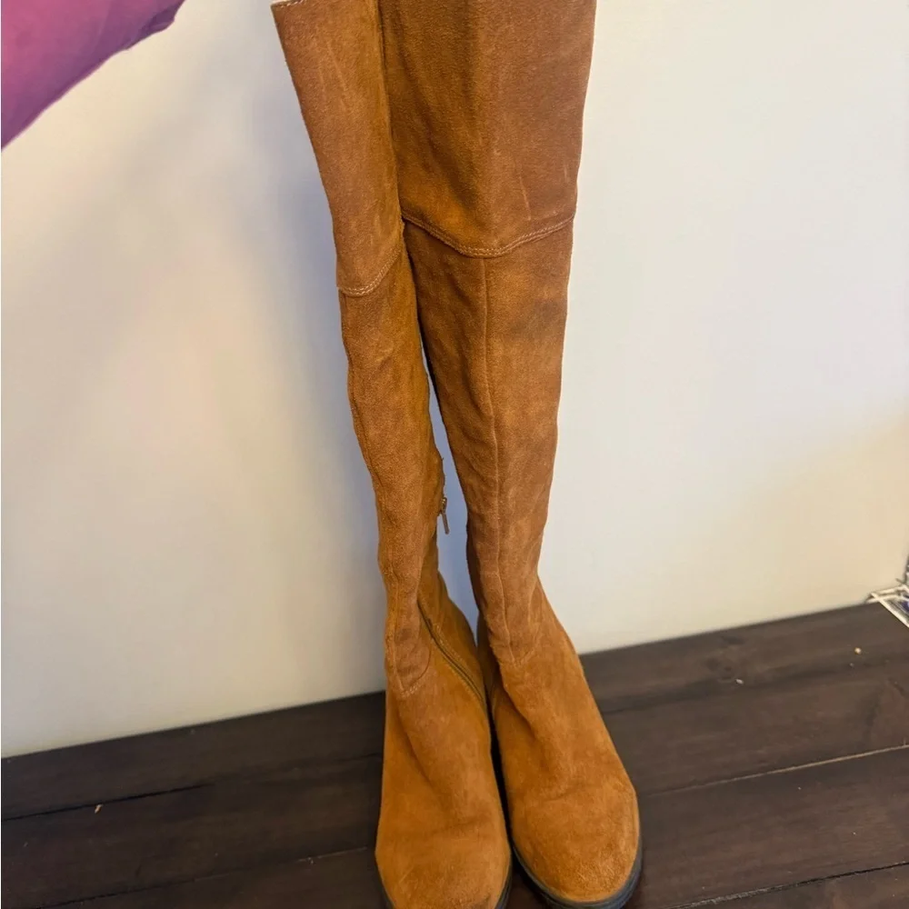 Steve Madden Orabela Brown Suede Knee High Boots Size 8.5